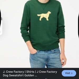 Crewcuts Forest Green Sweatshirt with Golden Dog